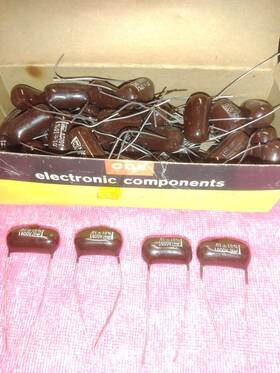 Cornell Dubilier Dpms16s1 4 .01uf 1600v 10% Mylar Capacitors Cde /cornell F/ Ham Radio / Audio