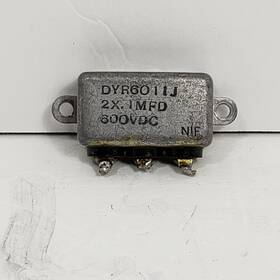 Cornell Dubilier Dyr6011j Vintage Bathtub Style Capacitor Ham Radio 2x 1mfd 600v