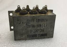 Cornell Dubilier Hc-3650 Vintage Oil-filled Capacitor 2x1 Mfd 400 Vdc