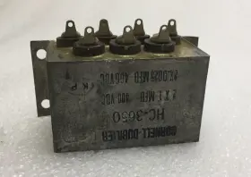Hc-3650 Cornell Dubilier Vintage Oil-filled Capacitor 2x1 Mfd 400 Vdc