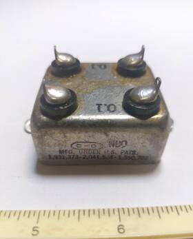 Cornell Dubilier Pc2400 1 - Bathtub Style Oil Capacitor 2 X .1 Mfd 600 Vdc Nos