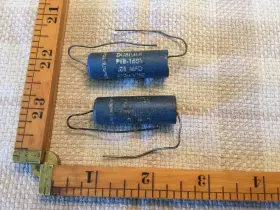 Pte-16s1 Cornell Dubilier Two Nos Vintage 0.01 Mfd 1600vdc Plastic Axial