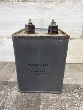 Cornell Dubilier Tju-30020 Vintage 930-4314-00 4mfd 3000 Vdc Transmitting Condenser