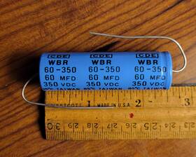 Cornell Dubilier Wbr160350 Cde Wbr-60-350 60mfd 350vdc Dubiler Electrolytic Capacitor