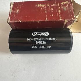Dayton 5x57a Electrolytic Capacitor 5x572a 145-174 Mfd 330vac Nos