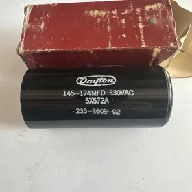 145-174 Dayton 5x57a Electrolytic Capacitor 5x572a Mfd 330vac Nos