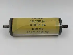 Gml37m104 Dearborn Glass Sealed Capacitor .10 Mfd 10% 4000 Vdc