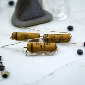 Delco Radio 1220153 Lot Of 3 .007 Mfd 1600v Paper Capacitors Model Vintage U