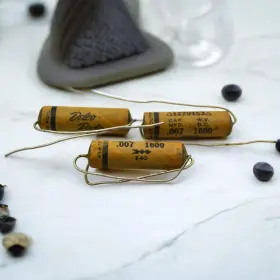 1220153 Delco Radio Lot Of 3 .007 Mfd 1600v Paper Capacitors Model Vintage U