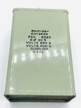 Dubiier B215 Dubilier 8 F 8uf 8mfd 20% 600vdc D Nitrogol Oil Block Paper Capacitor X4