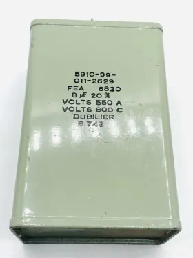 B215 Dubiier Dubilier 8 F 8uf 8mfd 20% 600vdc D Nitrogol Oil Block Paper Capacitor X4 B215 Dubiier Dubilier 8 F 8uf 8mfd 20% 600vdc D Nitrogol Oil Block Paper Capacitor X4