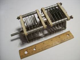 Ef Johnson B72261-1 Air Variable Capacitor Dual 25-50 Pf Sections 3 000 Volts