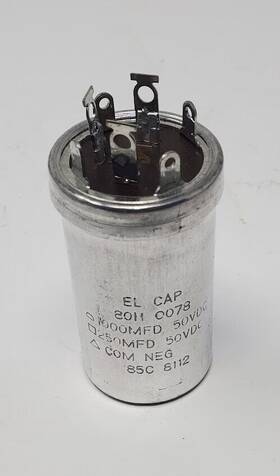 Electrocraft El Cap 8011-0078 - 8011 0078 Dual Section 1000uf And 250uf 50 Vdc Type Fp