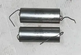 Ep-33846 Electron Vintage 1.27 Mfd 100v 1% Oil Capacitors Pair