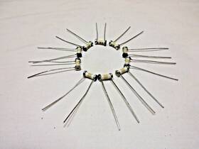 Erie Technological Products Inc. 301611 10 Nos Inch Dog Bone Ceramic Capacitors #301161 5.0 Picofarads /- 10%