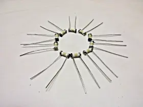 301161 Erie Technological Products Inc. 301611 10 Nos Inch Dog Bone Ceramic Capacitors #301161 5.0 Picofarads /- 10%