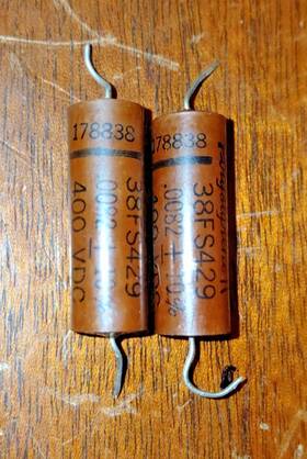 Fast 38fs429 2 .0082uf 400v John E Polystyrene Guitar Amp Tone Capacitors Lcr Tested