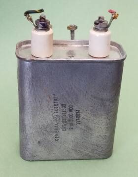 Ge 23f1115g3 2 Fd 3000 Vdc Hermetically Sealed Oil Capacitor With Mounting Hardware