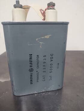 Ge 23f31 Vintage General Electric Pyranoll 1uf 5000 Vdc