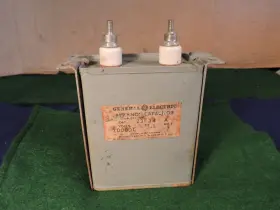 23f34 Ge 1936 Antique General Electric Pyranol Oil Capacitor 5uf 2000v