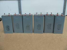 Ge 23f703 Lot Of 6 Oil Filled Capacitors Cat No