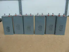 23f703 Ge Lot Of 6 Oil Filled Capacitors Cat No