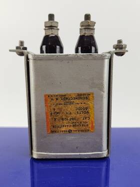 Ge 26f106x Vintage General Electric Pyranol Capacitor 4 Mfd 600 Vdc 26f106 4uf