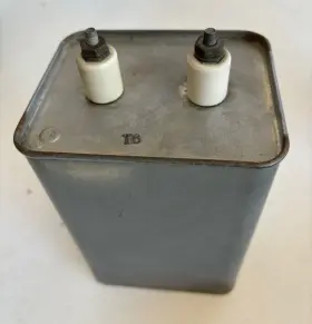 28f637 Ge General Electric 10mfd 3kv High Voltage Capacitor With Mount Brackets