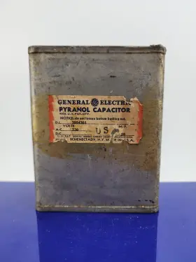 3994301 Ge Vintage General Electric Pyranol Capacitor 20 Muf 230 Vac 20uf