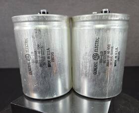 Ge 86f332ma Mcintosh Mc2105 Pair Of Main Filter Capacitors 39000 Uf 40v 3 Inch Vintage Og