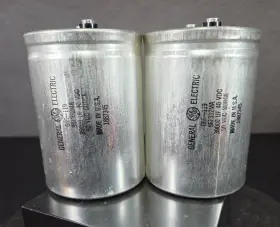 86f332ma Ge Mcintosh Mc2105 Pair Of Main Filter Capacitors 39000 Uf 40v 3 Inch Vintage Og