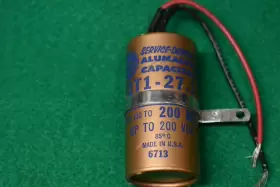 Qt1-27.1 Ge Alumalytic 110-220 Uf 200 Vdc Audio Receiver Amplifier Nos Nib Electrolytic Capacitor