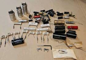 Ge Calrad Motorola 000xxx000ii0 Mixed Lot Of Various Capacitors Resistors And More Vintage Radio Parts Pre-owned