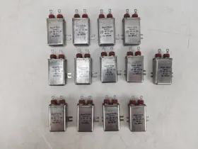 28f269 General Electric Lot Of 13 Vintage Oil Capacitor 0.375uf 250vdc 375muf