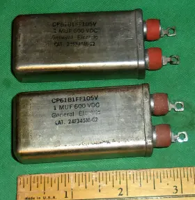 Cp61b1ff105v General Electric 2 1uf 600vdc Cat. No. 24f345m-g2