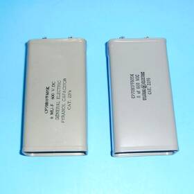 General Electric Cp70b1ff605k Two 2 Used Mil-spec 6uf 600v Pio Capacitors Plus Mtg Straps