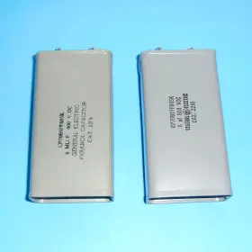 Cp70b1ff605k General Electric Two 2 Used Mil-spec 6uf 600v Pio Capacitors Plus Mtg Straps