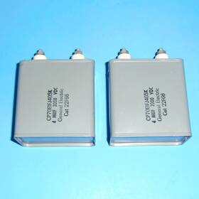 General Electric Cp70e1fj405k 22f66 Two 2 Used Mil-spec 4uf 2000v Pio Ge Capacitors Tight Match Plus Mtg Straps