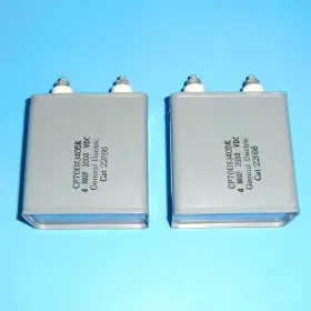 Cp70e1fj405k General Electric 22f66 Two 2 Used Mil-spec 4uf 2000v Pio Ge Capacitors Tight Match Plus Mtg Straps
