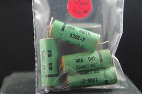 General Instruments 130e-2 Four .22 Uf 400 Vdc Audio Tone Capacitors