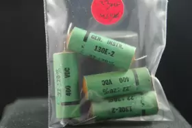 130e-2 General Instruments Four .22 Uf 400 Vdc Audio Tone Capacitors