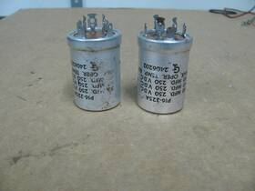 General Instruments P16-325a Two Multisection Capacitors Unused Untested