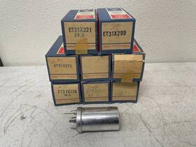 Genral Electronic Et31x231 Vintage Lot Of 8 Nos Electrolytic Can Capacitor