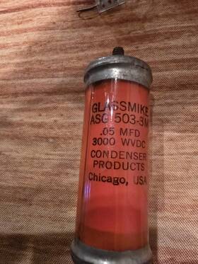 Glassmike 503-3m Asg .05mfd 3000wvdc Vintage Glass Capacitor