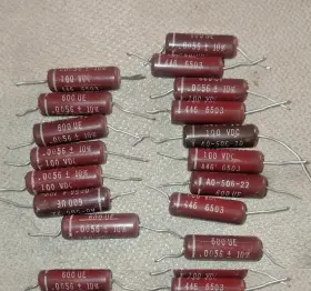 Ao-506-22 Good All Red Molded Ao Hammond Capacitor Lot Of 16 .0056 Uf -100 Volt Ao-506-22 Good All Red Molded Ao Hammond Capacitor Lot Of 16 .0056 Uf -100 Volt
