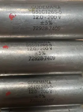 G51c126s-5 Gudeman 7x Paper In Oil Capacitor 12uf 200v 5%
