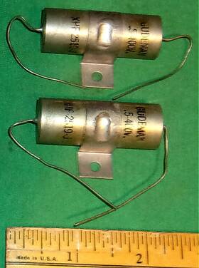 Gudeman Xhf-2519j 2 Nos .25uf 400vdc Xfs-2520 Mil Spec Herm. Sealed Clean Best Audio