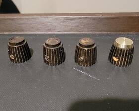 H H Scott 22040 Hh 341 And Other Models Receiver Volume/balance Knob. Germany 1 Gold Cap Inc