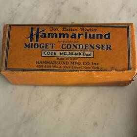 Hammarlund Mc-35-mx Midget Condenser Dual Vintage Capacitor