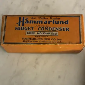 Mc-35-mx Hammarlund Midget Condenser Dual Vintage Capacitor